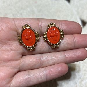 vintage gold plated earrings